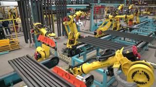 Factory Automation and Material Handling - Robots Juggling Steel Beams