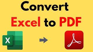 How to Convert Excel to PDF in Windows 10  How to Convert Excel File into PDF in Windows 10