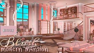 BLOXBURG Blush Modern Family Mansion x OwellCaramel  House build 