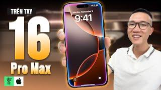 Trên tay iPhone 16 Pro Max màu Desert Titanium Có nút chụp hình độc lạ 