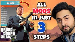 HOW TO MOD GTA 5 PC IN JUST 3 STEPS 2024 ALL PROBLEMS SOLVED  GTA 5 Mods  HindiUrdu  THE NOOB