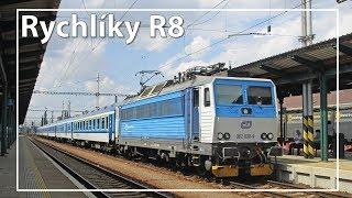 Dva rychlíky R8 Brno - Bohumín v Přerově  20.7.2018