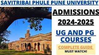 PUNE UNIVERSITY ADMISSIONS - 2024  SPPU ADMISSIONS - UG & PG #sppu #admissions2024 #education