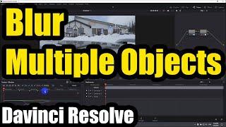 How to Blur out Multiple Moving objectspersons Davinci Resolve Keyframes Mask Tracking