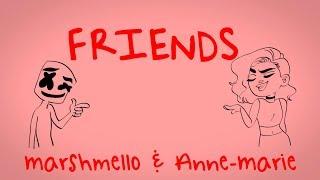 Marshmello & Anne-Marie - FRIENDS Lyric Video *OFFICIAL FRIENDZONE ANTHEM*