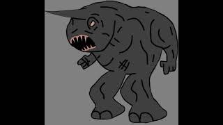 Meet Reggie the rhino demon a new villain in hbhhfnaf sb crossover