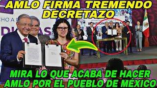 DIA HISTORICO. #AMLO YA FIRMO EL DECRETO QUE BENEFICIARA A MILLONES DE TRABAJADORES. PRIAN EN SHOCK