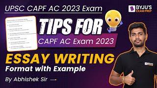 UPSC CAPF AC EXAM 2023 Tips for CAPF AC Paper 2 Essay Writing I CAPF AC PAPER 2