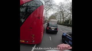 Bus driver illegally driving along the mandatory cycle lane. Route 148 London united RATP TFL