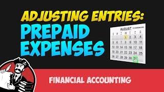 Adjusting Entries for Prepaid Expenses Financial Accounting Tutorial #20