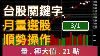 台股關鍵字 月量選股 順勢操作  廖兄  股市教學