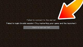 failed to login invalid session try restarting your game - minecraft 2023