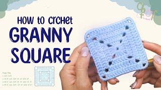 How to crochet a Granny square  for beginners   Cheerful Handmade