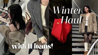 ️Winter Haul 11가지  예쁨 가득한 겨울 하울  존예 퍼자켓부터 보부상 가방 양말 인생 부츠까지  W컨셉 시눈 dode 위아 더티스 open yy