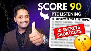 PTE Listening Score 90 - 10 Secret Shortcuts  Skills PTE Academic