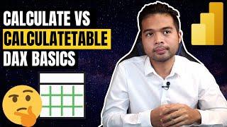 CALCULATE vs CALCULATETABLE  Whats the difference?  Beginners Guide to Power BI in 2021