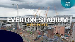 RENOVATED HYDRAULIC TOWER REVEALED  Latest Everton Stadium aerial and internal footage