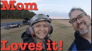Im Nervous...It Was Awesome.  These were her words before and after flying a paramotor