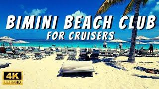 Resorts World Bimini Beach Club for Cruise Guests  Beautiful Beach and Pool Tour