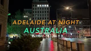 Ambient Walk Tour in Adelaide at Night 4K  Illuminate Adelaide Festival  July 2024