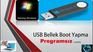 USB Bellek Boot Yapma Programsız cmd ile