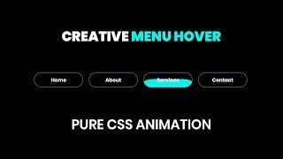 Creative Menu Hover Effect  CSS Animations