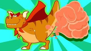 Tyrannosaurus Super Fart Family  Dinosaur Song  Nursery Rhymes & Kids Songs