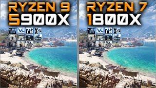 Ryzen 9 5900X vs Ryzen 7 1800X Benchmarks – 15 Tests 