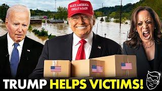 Kamala MELTS DOWN As Trump Delivers Aid to Hurricane Victims  ROASTS Kamala For STAGED Fake Pic