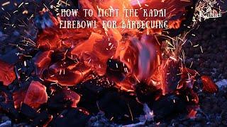 How to light the Kadai Firebowl for barbecuing