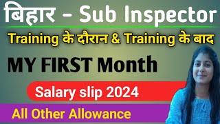 Bihar SI Training के दौरान & Training के बाद Salary Slip 2024 DA HRA TA Other All Allowance