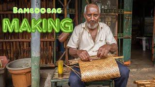 Grandfather used bamboo to weave wonderful and beautiful bags