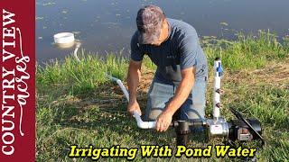 Building a Pond Irrigation Pump to water the garden and lower our water bill.