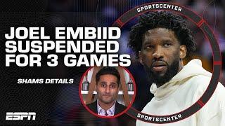 Joel Embiid suspended for 3 games after shoving media member  SportsCenter