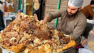Huge Mountain of GOLDEN PULAO  Zaiqa Chawal - Street Food in Peshawar  Asian Food Street
