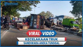 Kecelakaan 2 Truk Pengangkut Sandiwara Aneka Tunggal Bertabrakan 1 Meninggal