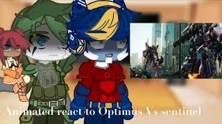 Transformer animated react to Optimus Vs sentinel  Aira  requested 