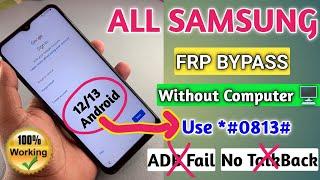 Finally Without Pc  2024  All Samsung FRP Bypass Android 1213 Without Pc Remove Google Account 