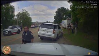 WILD Multi Agency Arkansas Pursuit - Car Crash - ASP AHP CCSO LCSO GCSO AGFC PPD