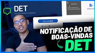 Notificação de Contato Inicial do Domicílio Eletrônico Trabalhista- DET  SAIBA MAIS