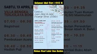 RUNDOWN ACARA HALAL BIHALAL KELUARGA BESAR H BAHRI #halalbihalal #idulfitri1445h #idulfitri2024