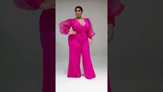 Plus Size Large Pink Dress  Beautiful Plus Size Model  #shorts #plussize#youtubeshorts #dress