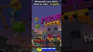 How to vote IN GAME - Minecraft Live 2022 mob vote