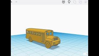 Tinkercad Dersleri - 114. Ders - Okul Otobüsü Tasarımı Part-2