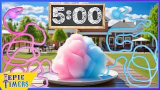 5 Minute Timer with Music and fun Cotton Candy timer bomb