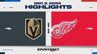 NHL Highlights  Golden Knights vs. Red Wings - December 3 2022