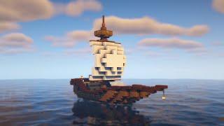 Minecraft  How to Build a Medieval Ship  Build Tutorial