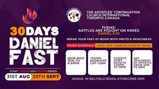 Welcome to The ACCI Toronto - Worship Center  Daniel Fast Day 5 YouTube  September 4th 2024