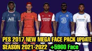 PES 2017 New Mega Facepack Update And Tattoos Season 2021-2022 +5960 NEW FACES