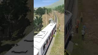 Kereta Api Melewati Rel Putus  #keretaapi #keretagila  #train